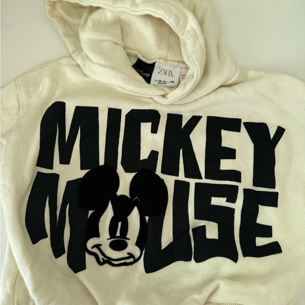 Zara Mickey Mouse Cream Hoodie